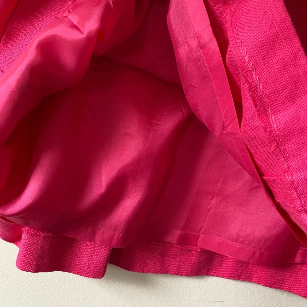 Anne Klein Dress Pink Linen Sheath Dress - Picture 7 of 8